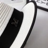 Fashionable M-label sun hats, straw hats, sun-protective hats, women's summer outings, sun hats, black British flat-topped top hats, a trend undefined
